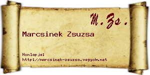Marcsinek Zsuzsa névjegykártya